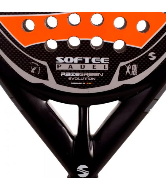 Raquete de padel Softee Raze Evolution Laranja Carbono | IPONTENNIS