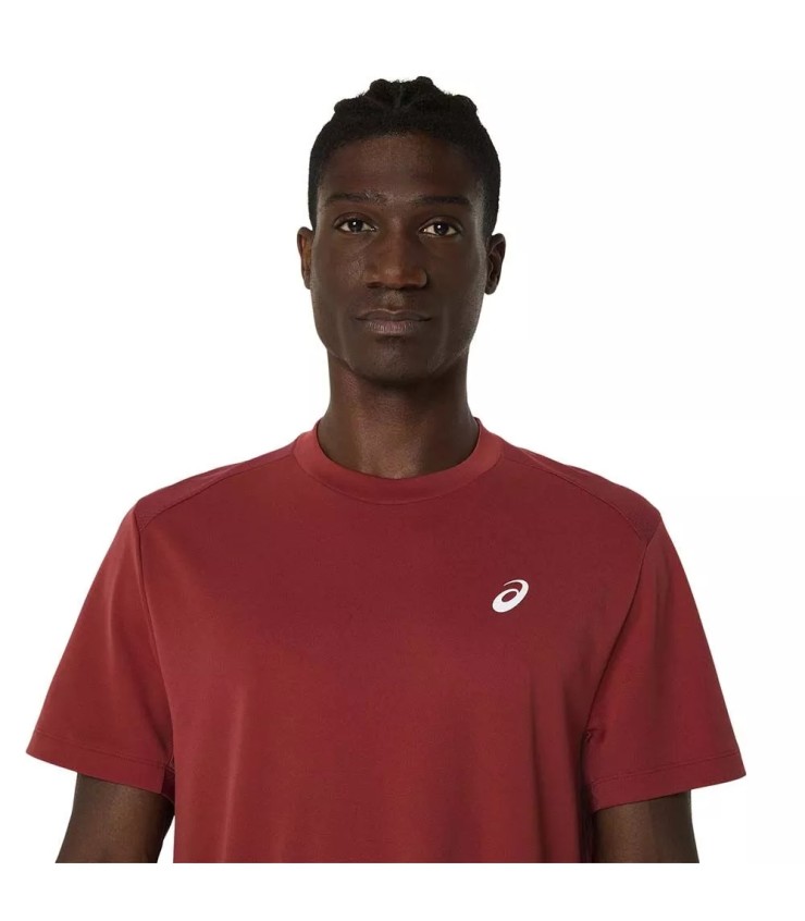T-shirt Rouge Asics Court SS | Ipontennis