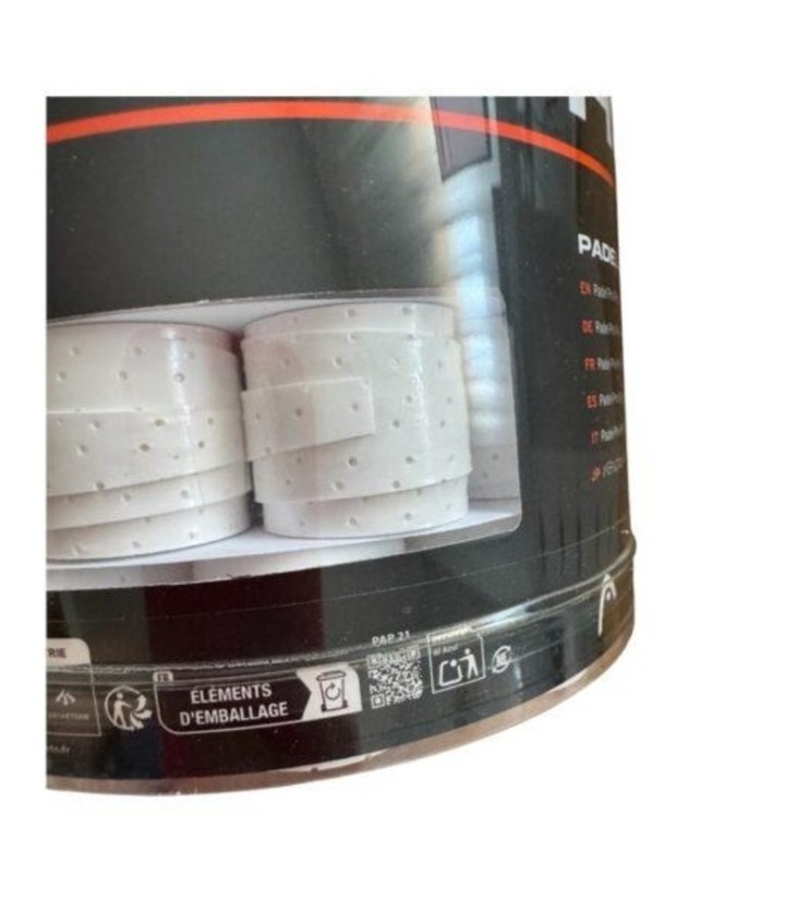 Tambor Head Padel Pro Perforado Blanco 60 Overgrips  4