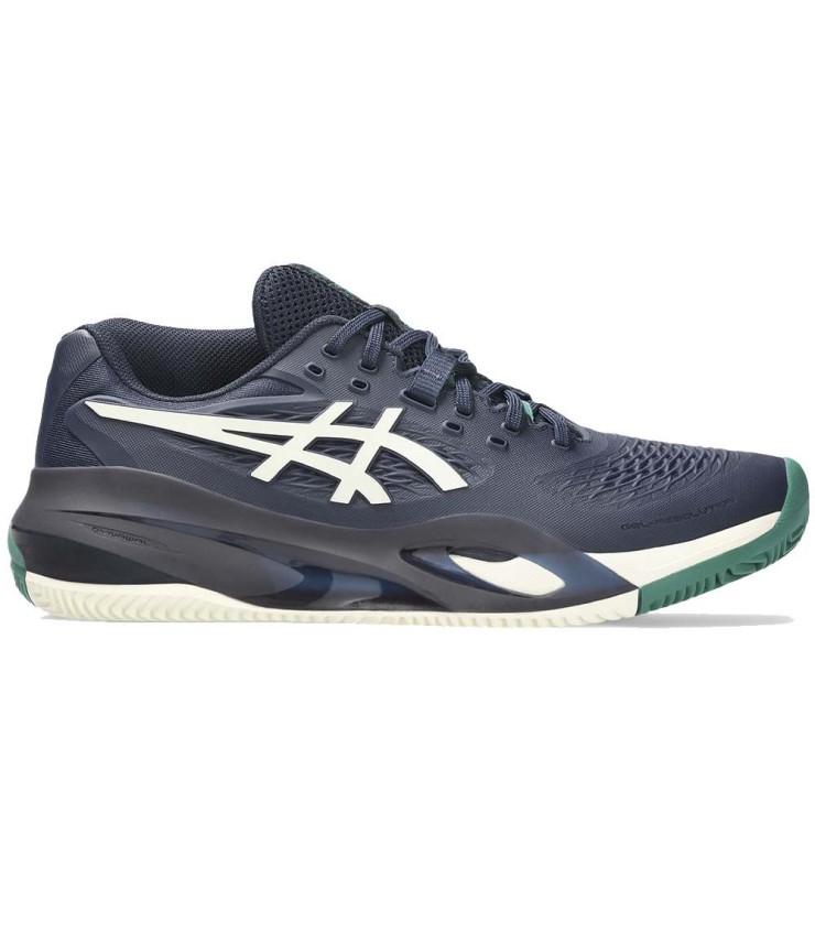 Scarpe Asics Gel Resolution X Clay Blu Mezzanotte Verde
