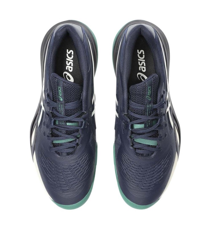 Tênis Asics Gel Resolution X Clay Azul Meia-Noite Verde