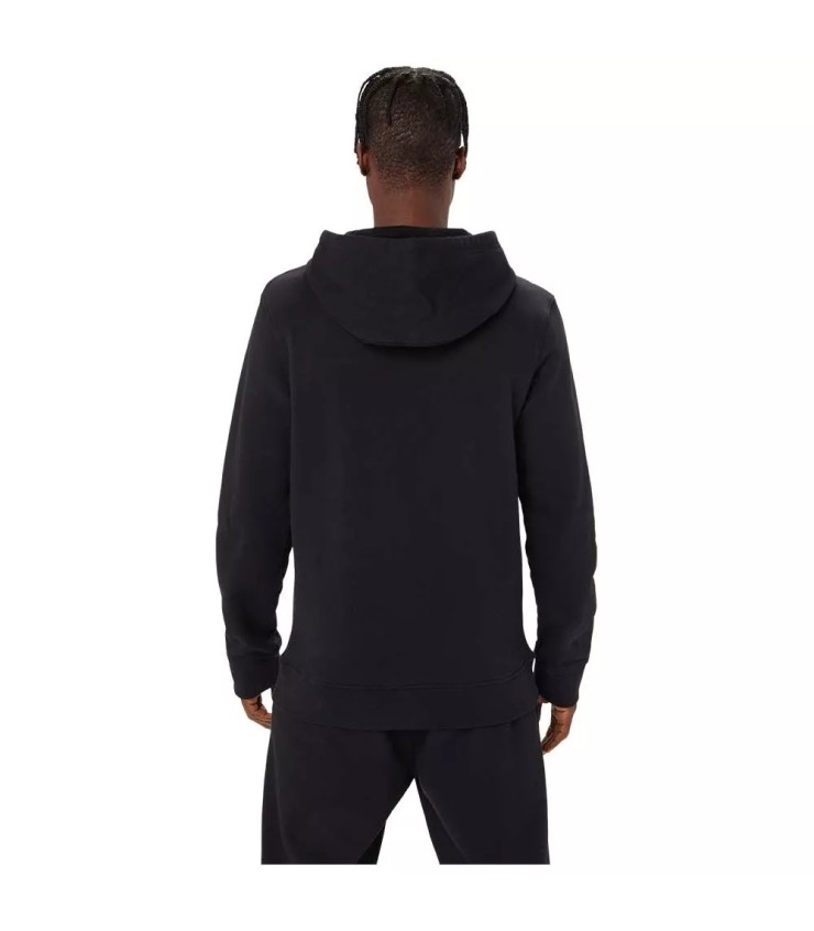 Sudadera con capucha negra con logo de Asics 2