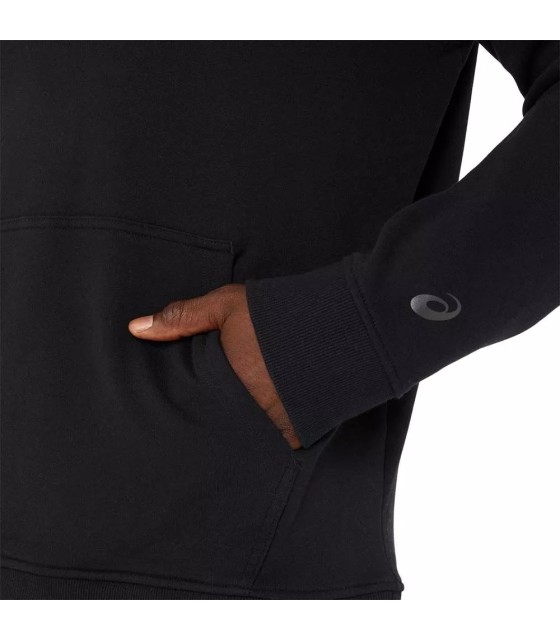 Sweat à capuche noir avec logo Asics | Ipontennis