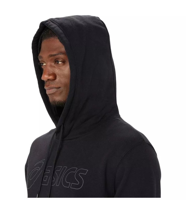 Schwarzer Kapuzenpullover mit Asics-Logo | Ipontennis