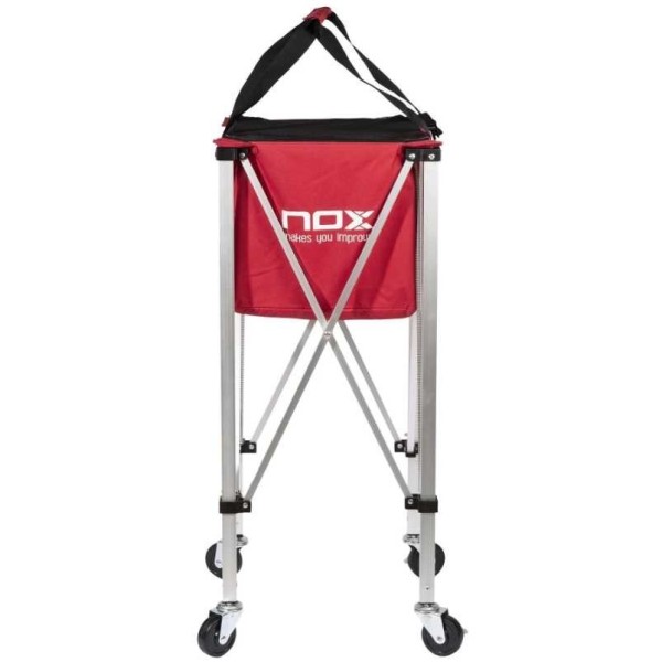CESTO NOX PLEGABLE CON RUEDAS ROJO | Ipontennis