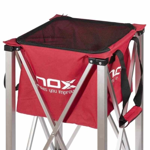 CESTO NOX PLEGABLE CON RUEDAS ROJO | Ipontennis