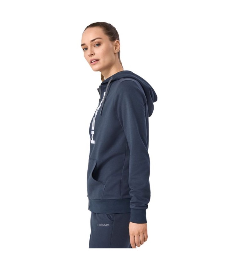 Damen Kapuzenjacke Head Club Original FZ Marineblau