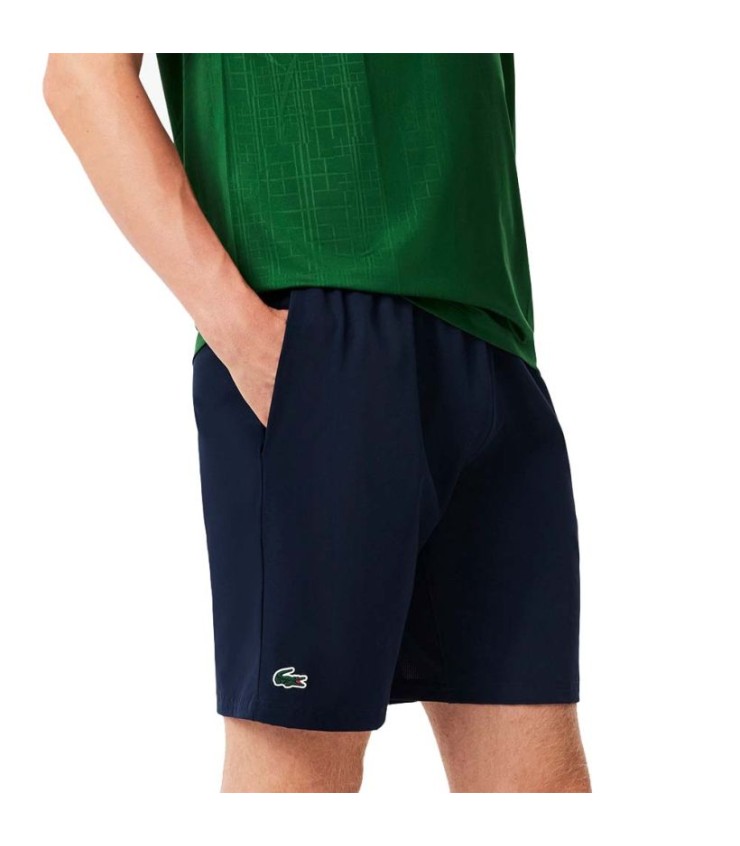 Pantalon court Lacoste Tennis x Novak Djokovic bleu marine bleu