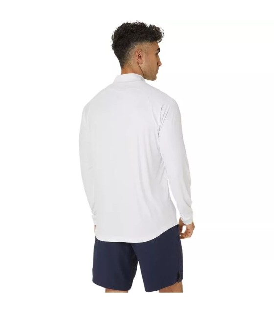 Camiseta de Manga Larga con Cremallera Asics Court LS Blanca 2