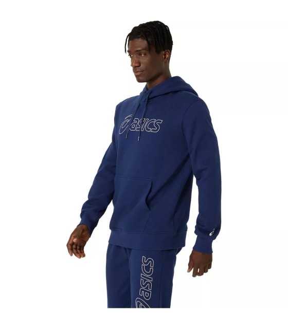 Asics Logo Hoodie Navy Blue | IPONTENNIS