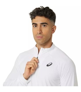 Camiseta de Manga Larga con Cremallera Asics Court LS Blanca 4
