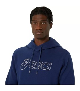 Camisola com capuz Asics Logo azul-marinho | Ipontennis