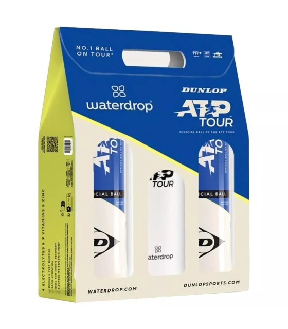 Pack WaterDrop + 2 Dunlop ATP Ball Tubes 1