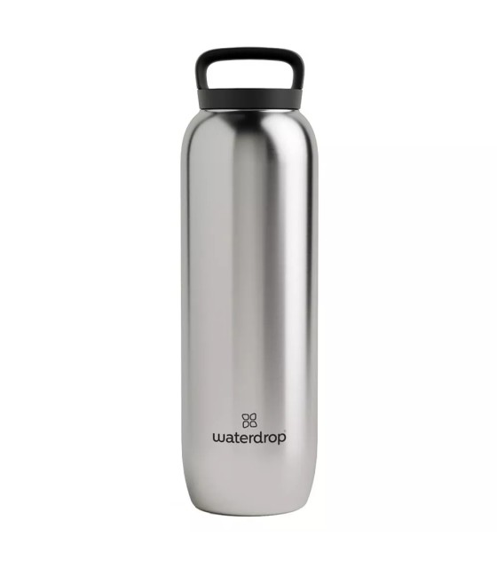 Waterdrop Grey Thermal Flasche 1