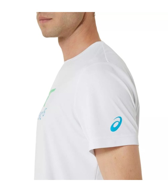 Asics Court Weißes Grafik-T-Shirt | Ipontennis