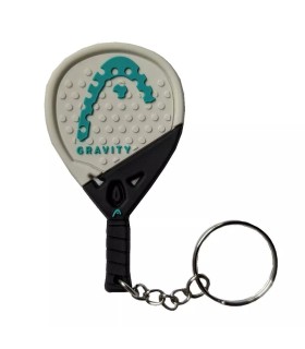 Keychain Mini raquete cabeça gravidade 1