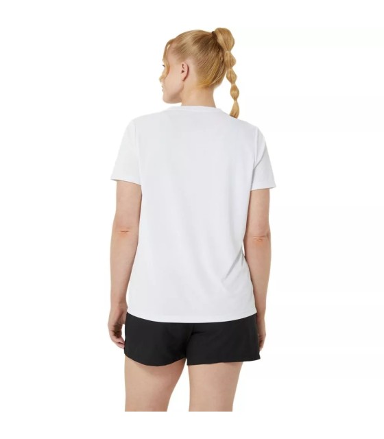 Camiseta Asics Court Graphic Mujer Blanca / Naranja 2