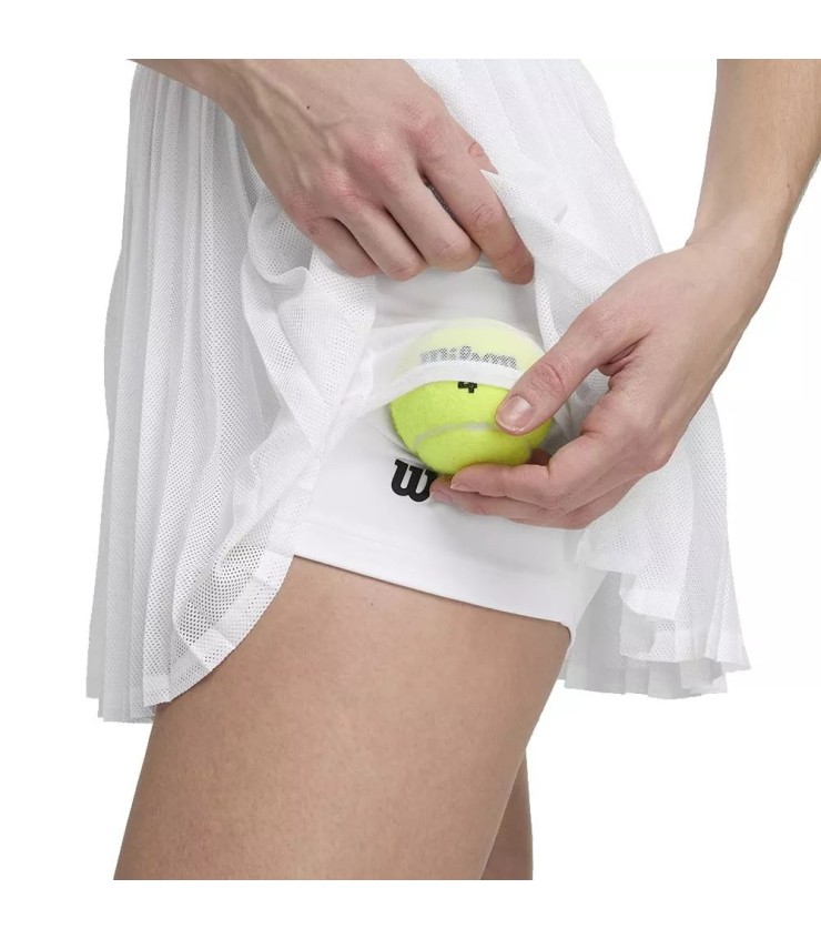 Wilson equipe plissada saia branca 2