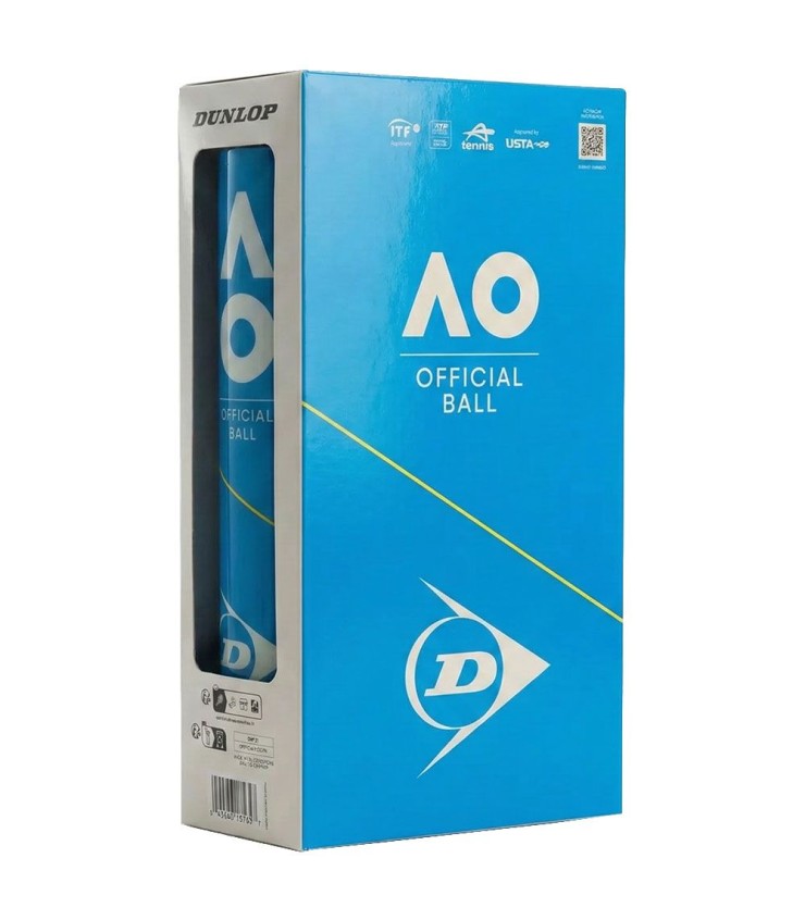 Pacote com 2 tubos de 4 bolas cada, modelo Dunlop Australian aberto. 1