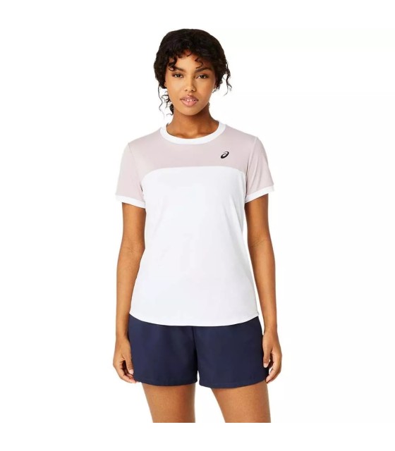 Camiseta Asics Court SS Mujer Blanca / Rosa 1