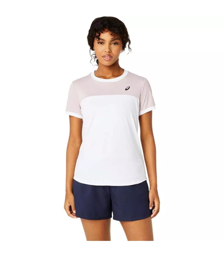 Camiseta Asics Court SS Mujer Blanca / Rosa 1