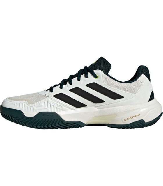 Adidas sapatos CourtJam Controle Clay Branco Preto Verde à Venda 3