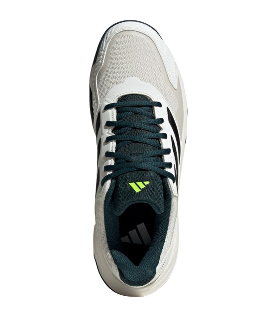 Adidas CourtJam Sapatos Controle Clay Branco Verde Preto à Venda 4