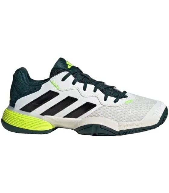 Zapatillas Adidas Barricade K Blanco Negro Verde Junior en Oferta 1