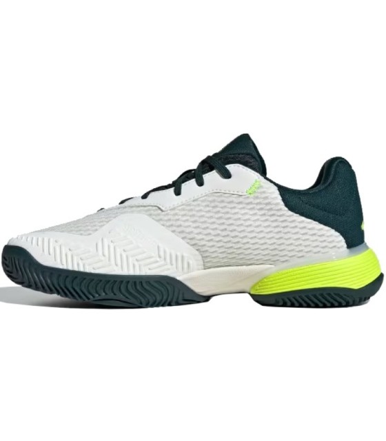 Zapatillas Adidas Barricade K Blanco Negro Verde Junior en Oferta 3