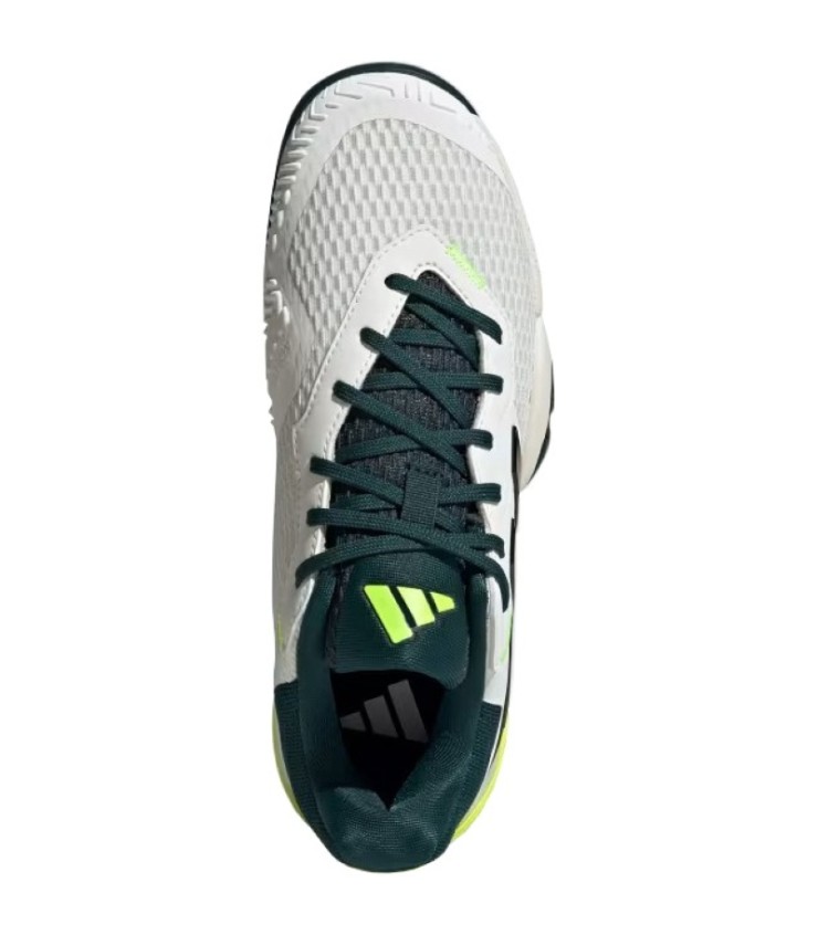 Zapatillas Adidas Barricade K Blanco Negro Verde Junior en Oferta 4