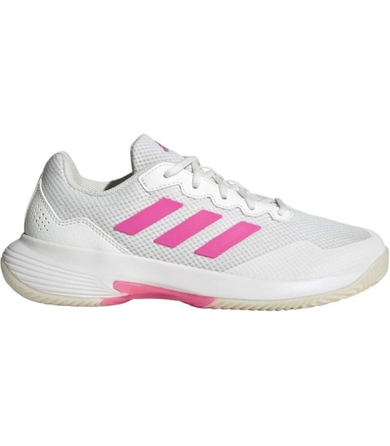 Adidas gamecourt 2 tênis branco rosa mulher 1
