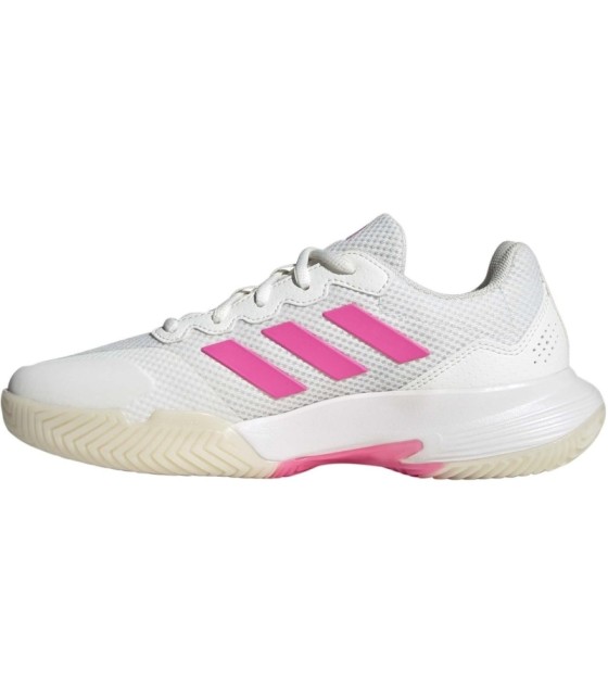 Adidas gamecourt 2 sapatos de rosa branca 3