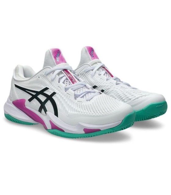 Ténis Asics Court FF 3 Clay Branco Rosa Sakura 5