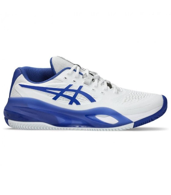 Sapatilhas Asics gel resolução x argila branca cobalto azul em oferta. 1