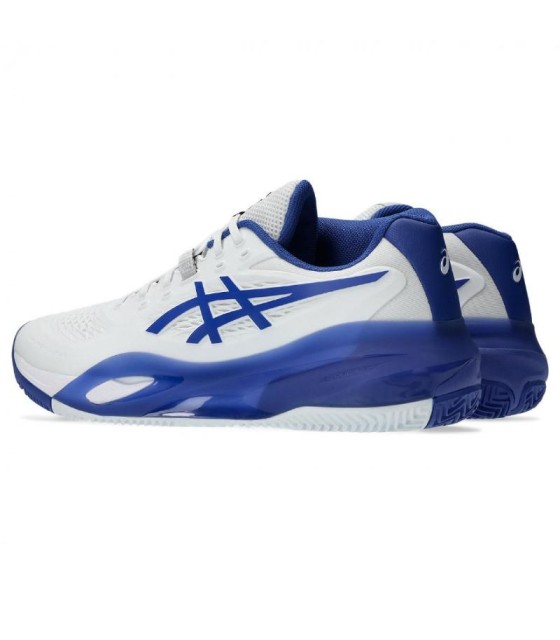 Sapatilhas Asics gel resolução x argila branca cobalto azul em oferta. 5