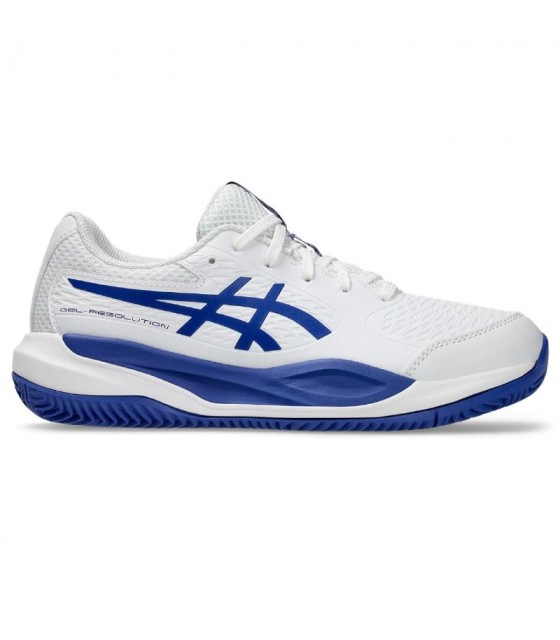Zapatillas Asics Gel Resolution X Clay GS Blanco Azul Cobalto Junior. 1