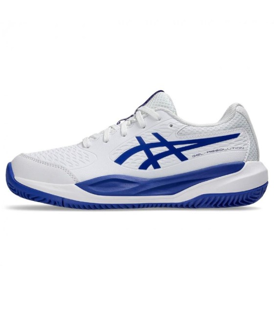 Sneakers Asics Gel Risoluzione X Clay GS Blu bianca Blue Cobalt Junior. 3