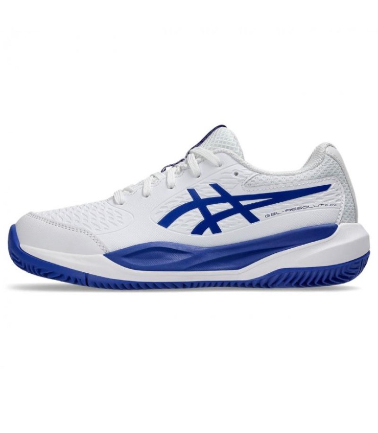 Zapatillas Asics Gel Resolution X Clay GS Blanco Azul Cobalto Junior. 3