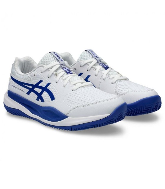 Sapatilhas Asics Gel Resolution X Clay GS Branco Cobalto Azul Junior. 4