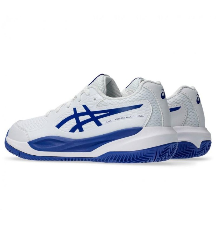Zapatillas Asics Gel Resolution X Clay GS Blanco Azul Cobalto Junior. 5