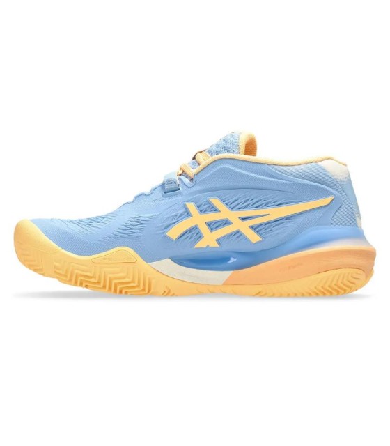 Asics Gel Resolution X Padel Azul Stone Naranja Mujer 3
