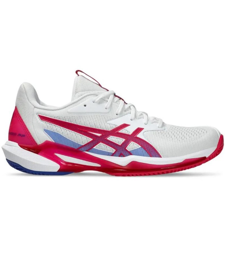 Sapatilhas Asics Solution Solution FF 3 Clay Branco rosa mulher brilhante 1