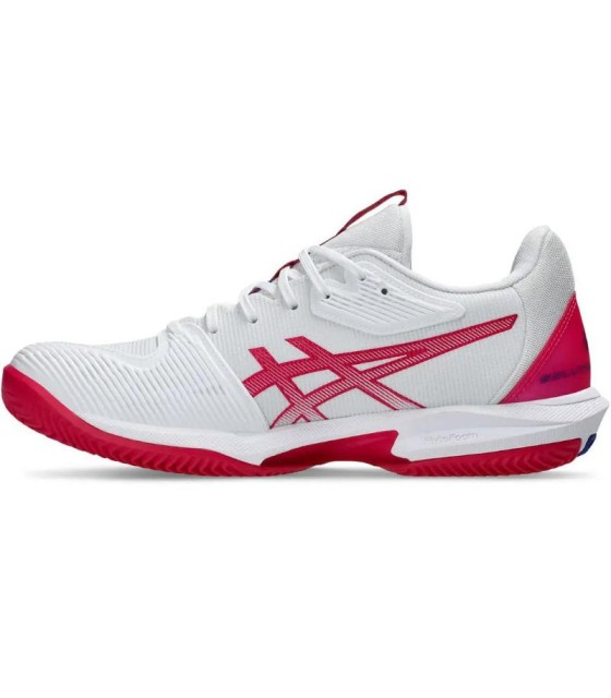 Sapatilhas Asics Solution Speed FF 3 Clay Branco rosa mulher brilhante 3