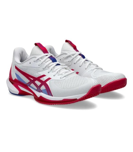 Sapatilhas Asics Solution Service FF 3 Clay Branco rosa mulher brilhante 5