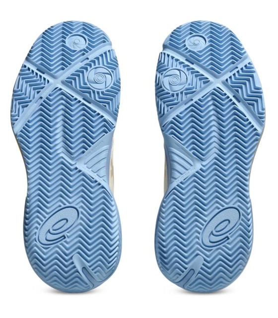 Zapatillas Asics Gel Challenger 15 Padel Crema Azul Stone Mujer  2