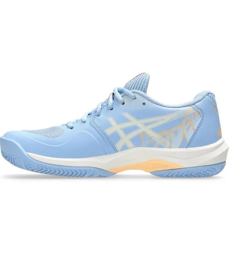 Zapatillas Asics Game FF Padel Azul Piedra Naranja Mujer  3