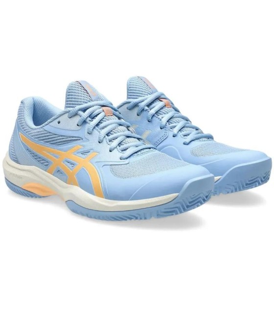 Ténis ASICS Jogo FF Padel Azul Pedra de pedra laranja mulher  4