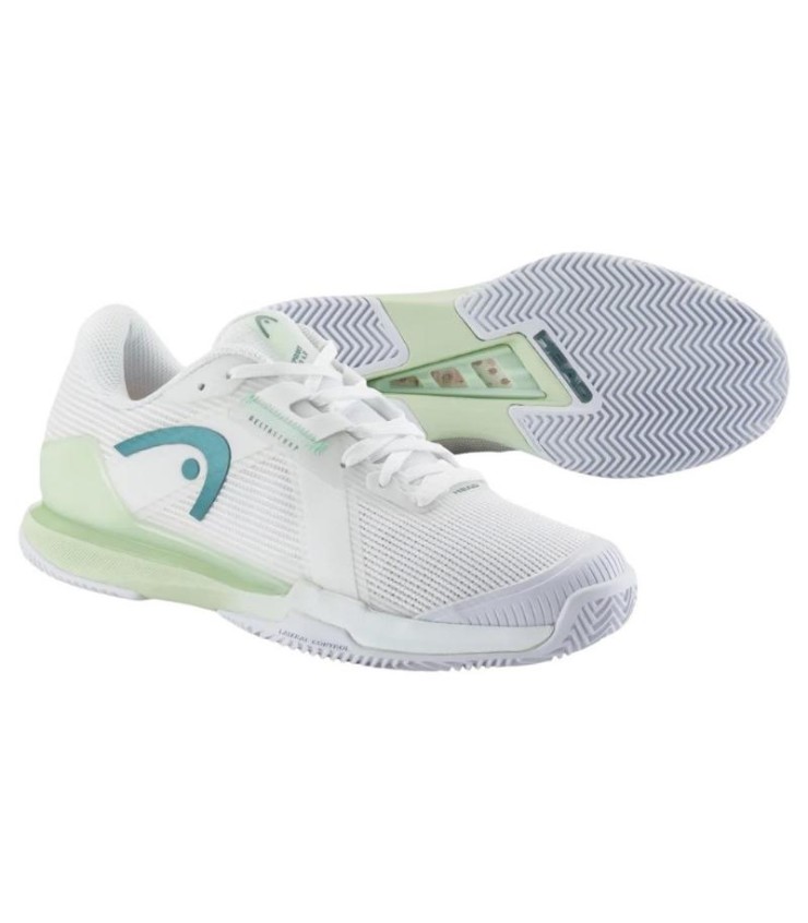 Zapatillas Head Sprint Pro 4.0 Clay Blanco Verde Claro para Mujer en Oferta 4