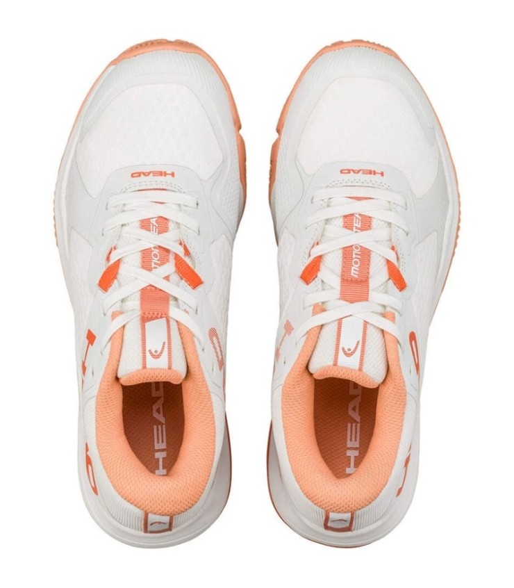 Cabeça de movimento da equipe calçados padel branco carvão mulher 4