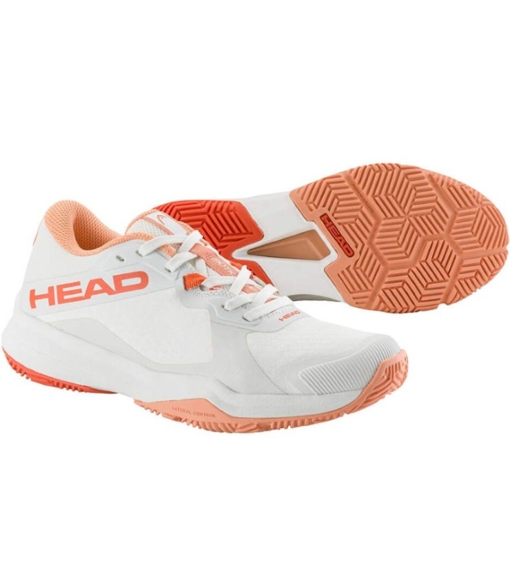 Tênis Cabeça Cabeça Equipe Padel Branco Coral Mulher 5